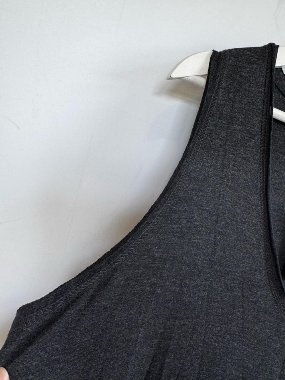 NWT NATURAL LIFE Gray Sleeveless Wide-Leg knit cotton blend Jumpsuit One Size - Picture 3 of 10